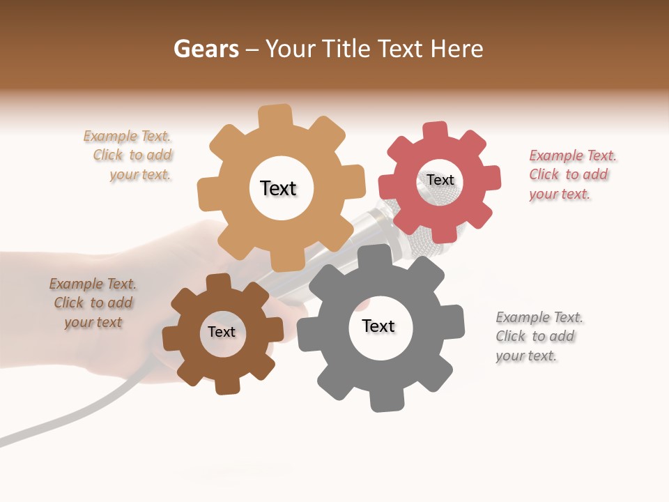 Microphone In Hand PowerPoint Template