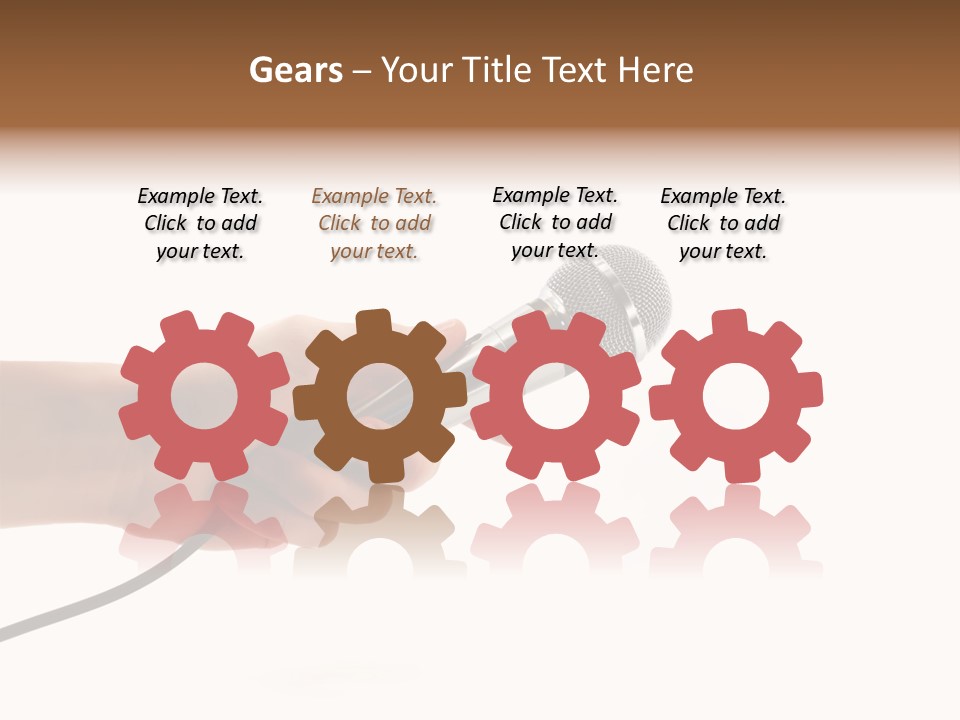 Microphone In Hand PowerPoint Template