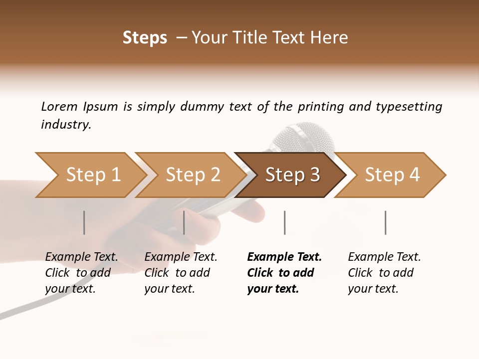 Microphone In Hand PowerPoint Template