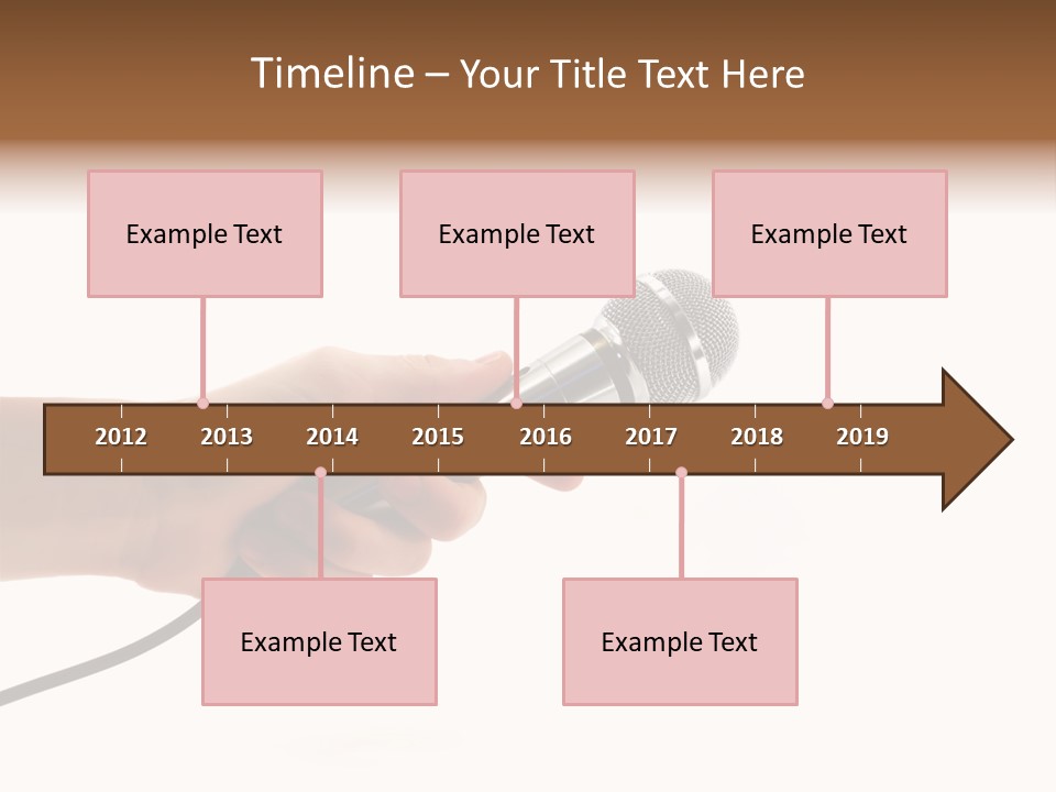 Microphone In Hand PowerPoint Template