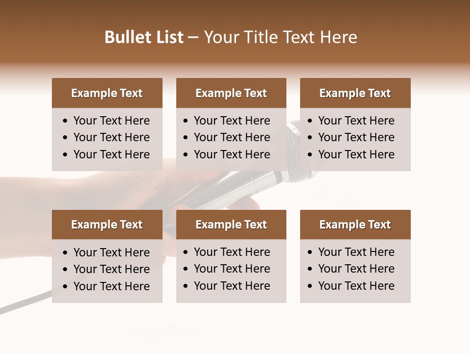 Microphone In Hand PowerPoint Template