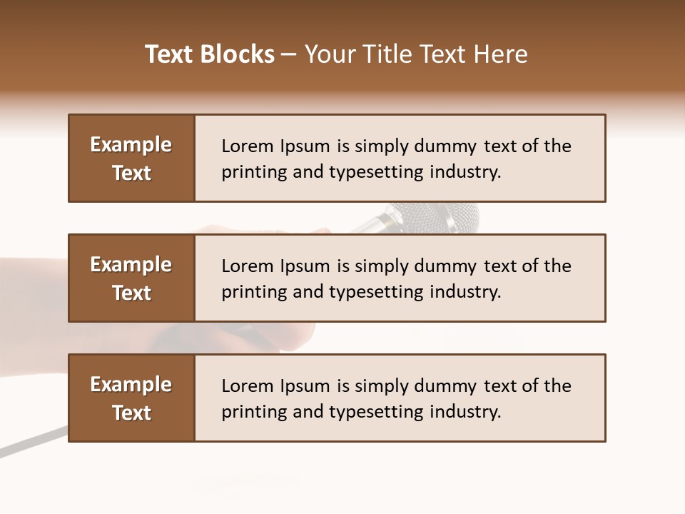 Microphone In Hand PowerPoint Template