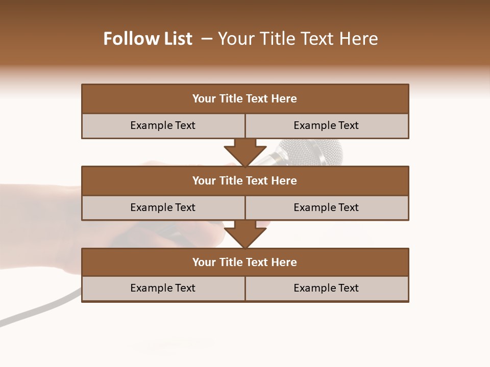 Microphone In Hand PowerPoint Template