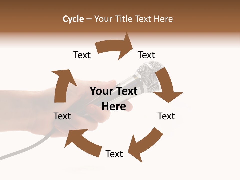 Microphone In Hand PowerPoint Template