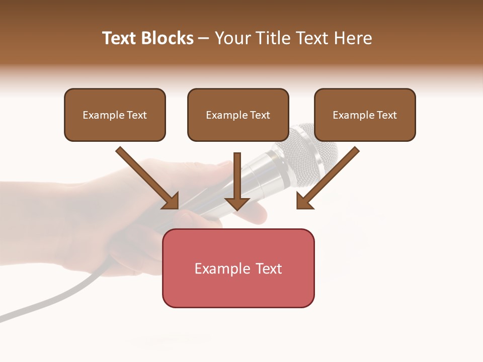 Microphone In Hand PowerPoint Template
