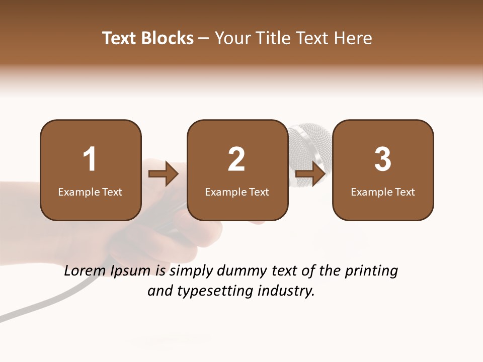 Microphone In Hand PowerPoint Template