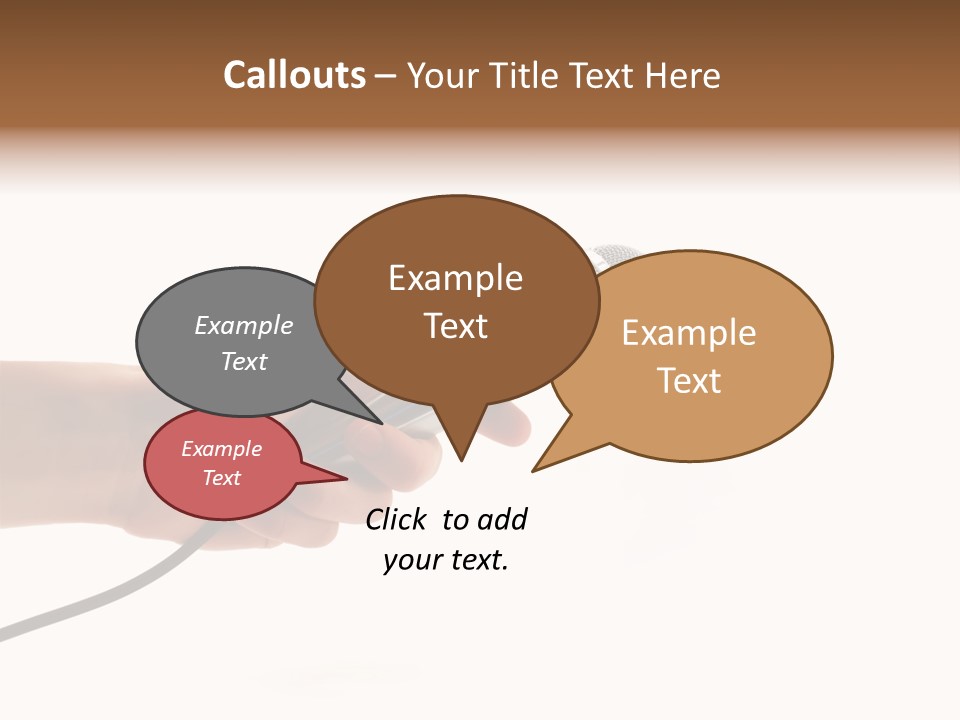 Microphone In Hand PowerPoint Template