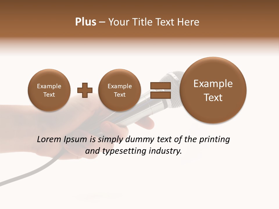 Microphone In Hand PowerPoint Template