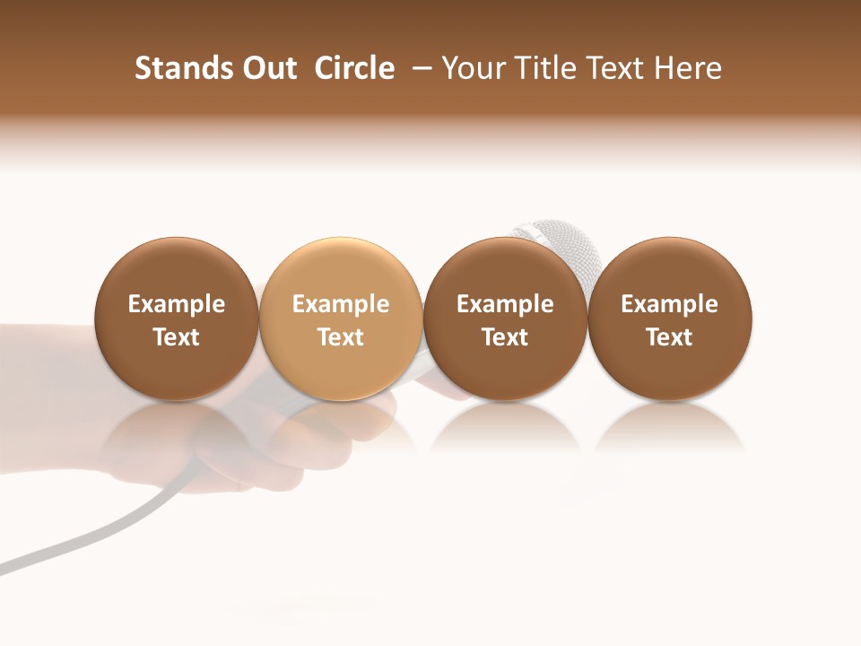 Microphone In Hand PowerPoint Template