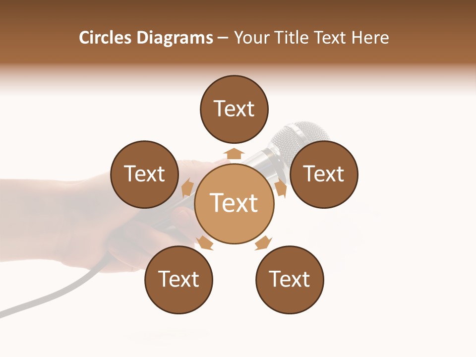 Microphone In Hand PowerPoint Template