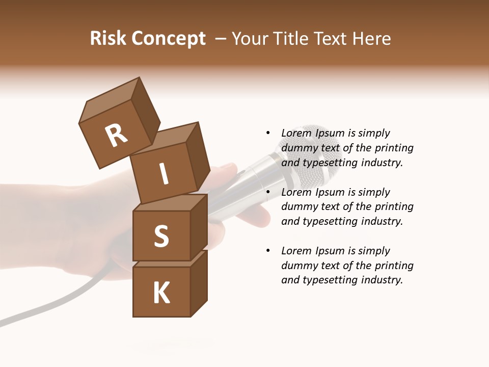 Microphone In Hand PowerPoint Template