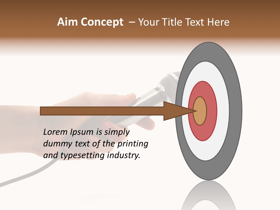 Microphone In Hand PowerPoint Template