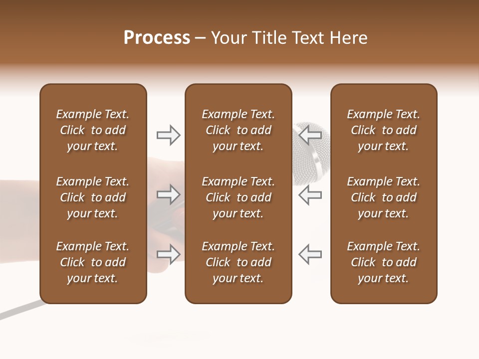 Microphone In Hand PowerPoint Template