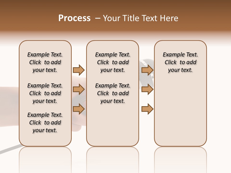 Microphone In Hand PowerPoint Template