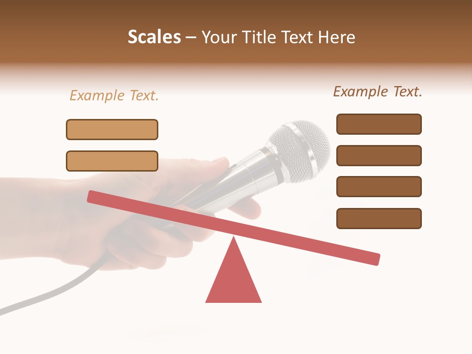 Microphone In Hand PowerPoint Template