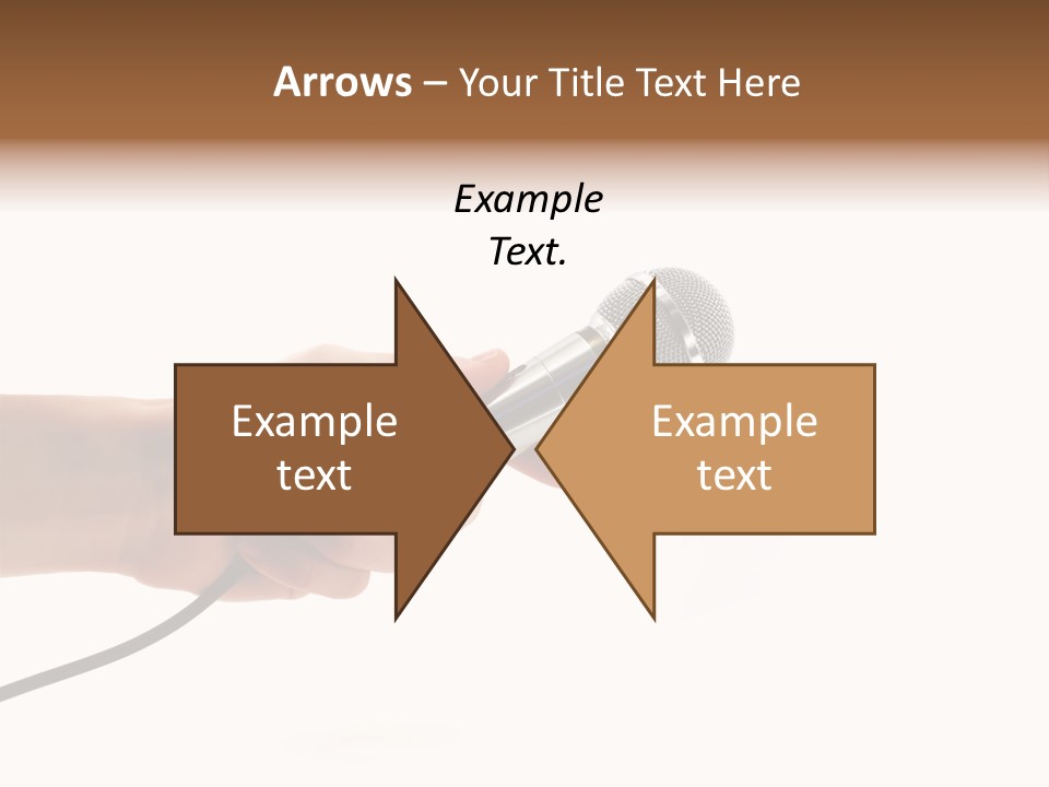 Microphone In Hand PowerPoint Template