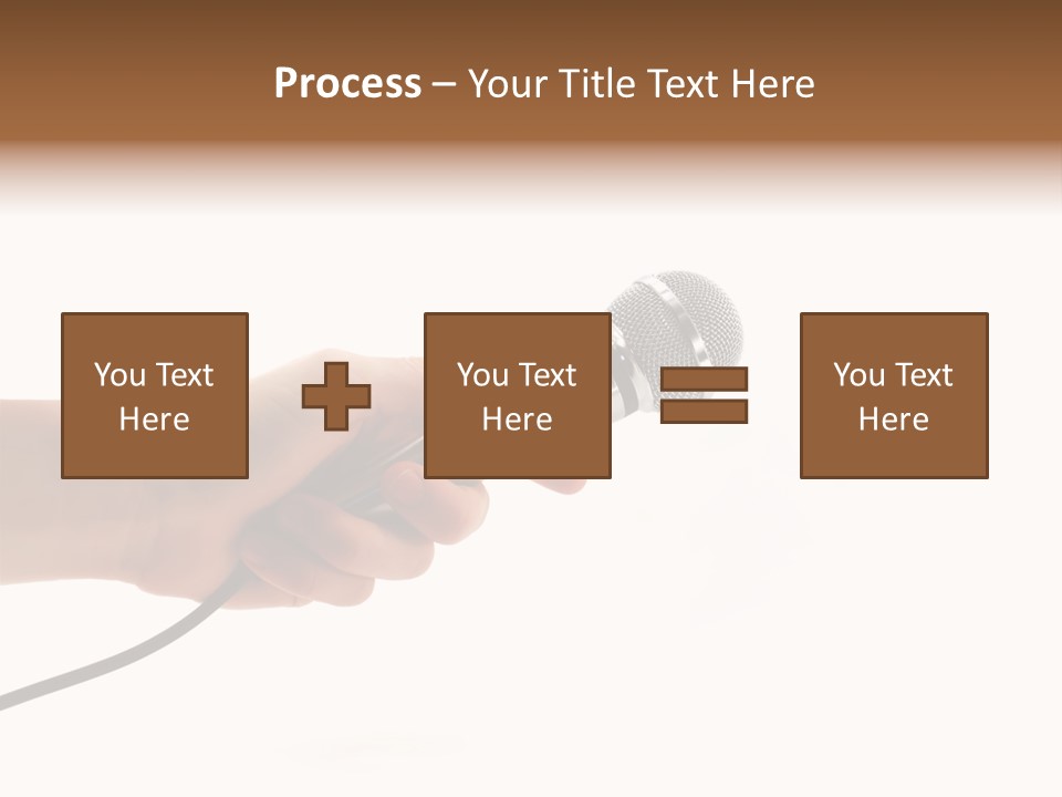 Microphone In Hand PowerPoint Template