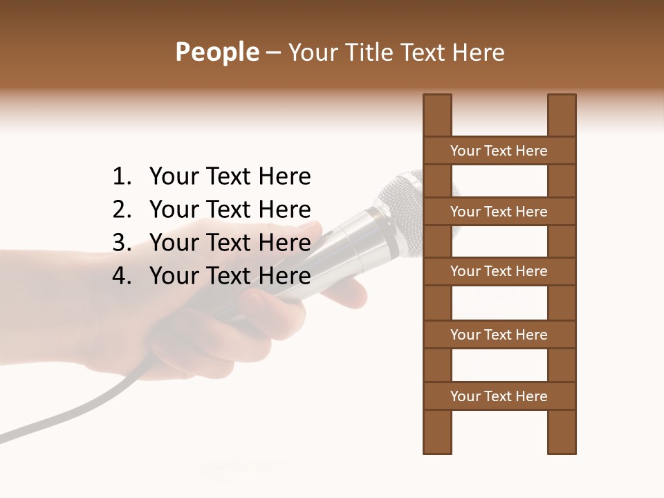 Microphone In Hand PowerPoint Template