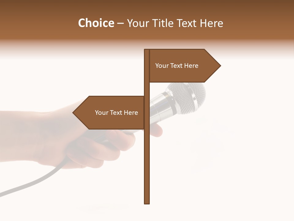 Microphone In Hand PowerPoint Template
