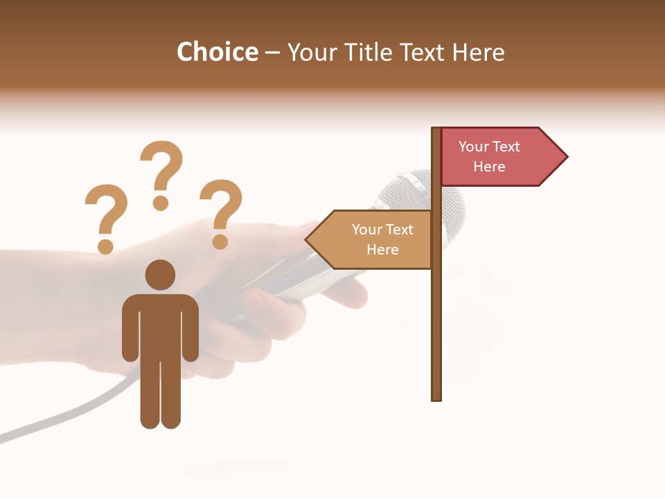 Microphone In Hand PowerPoint Template