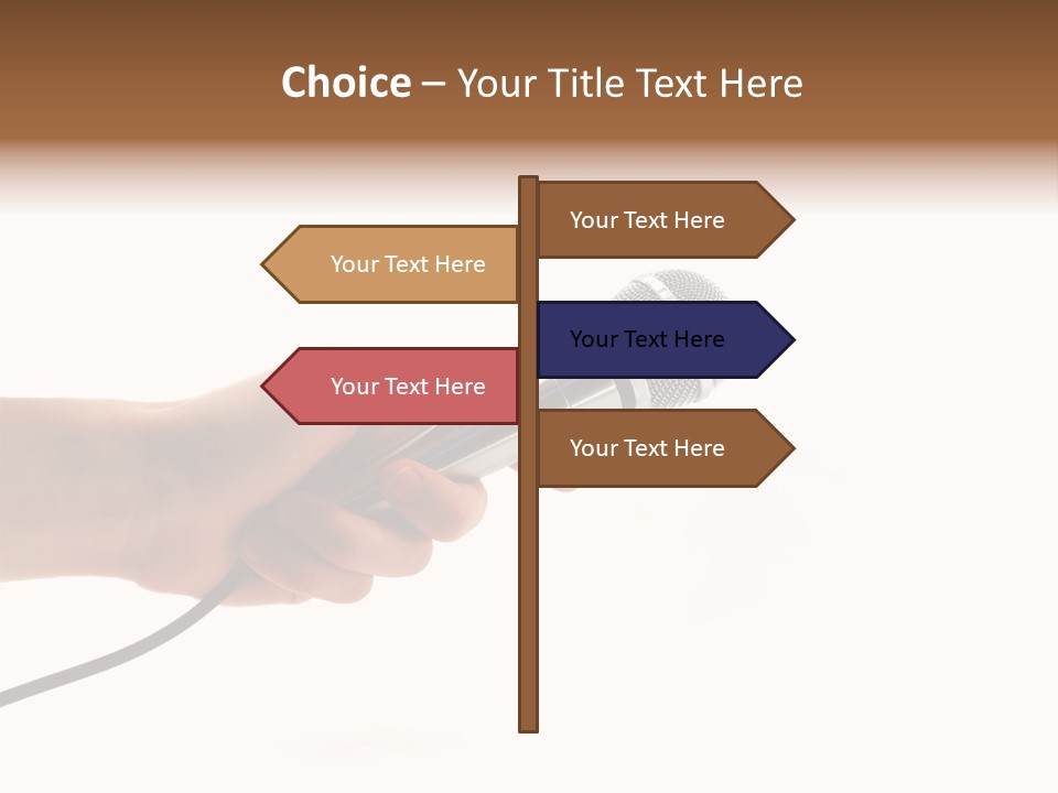 Microphone In Hand PowerPoint Template