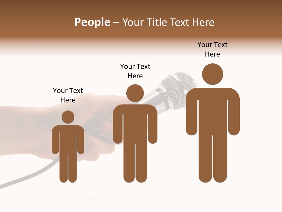 Microphone In Hand PowerPoint Template