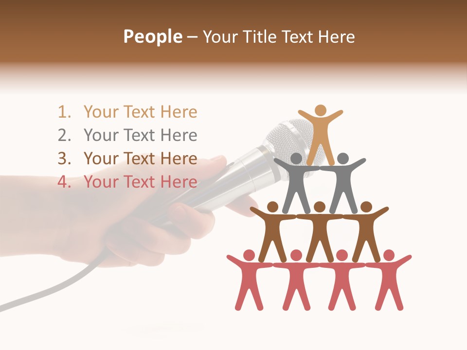 Microphone In Hand PowerPoint Template