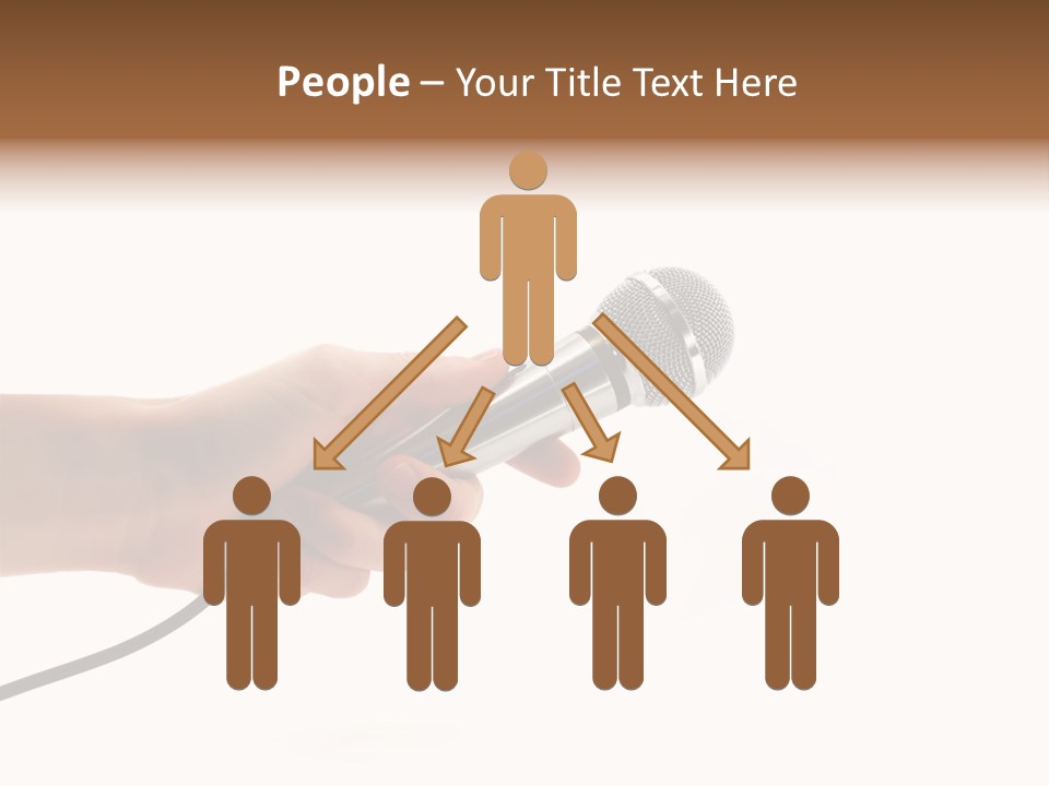 Microphone In Hand PowerPoint Template