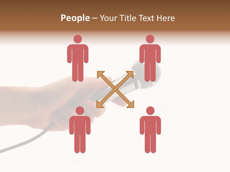 Microphone In Hand PowerPoint Template