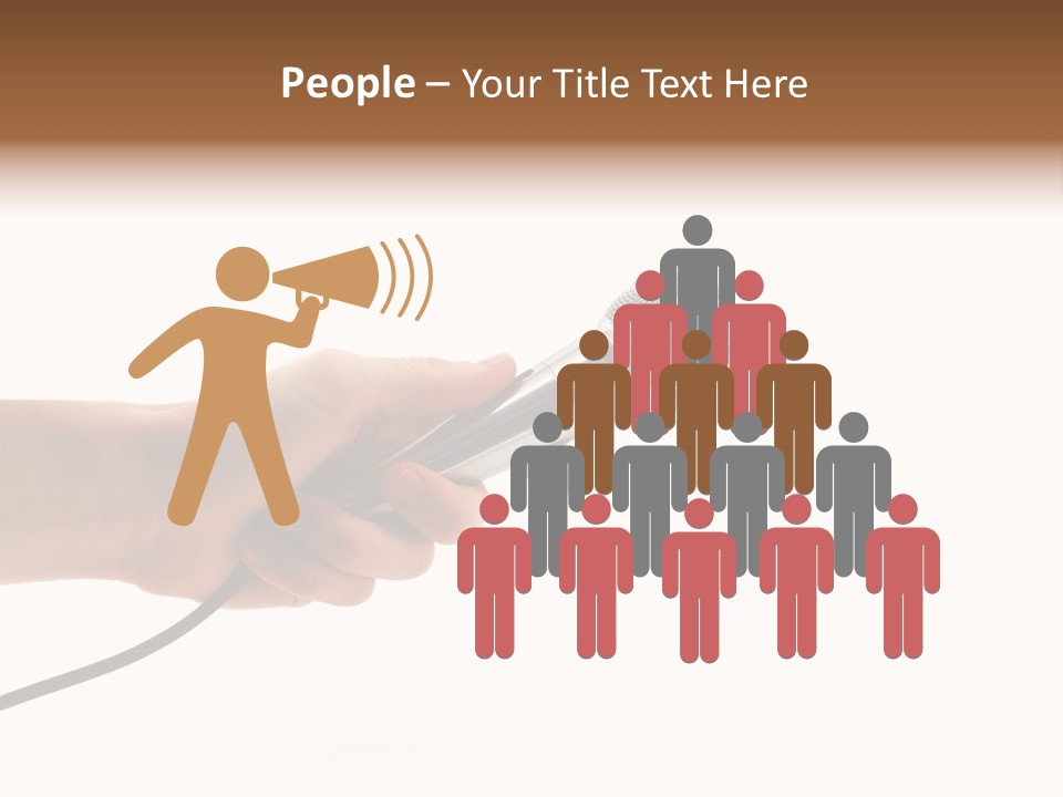 Microphone In Hand PowerPoint Template