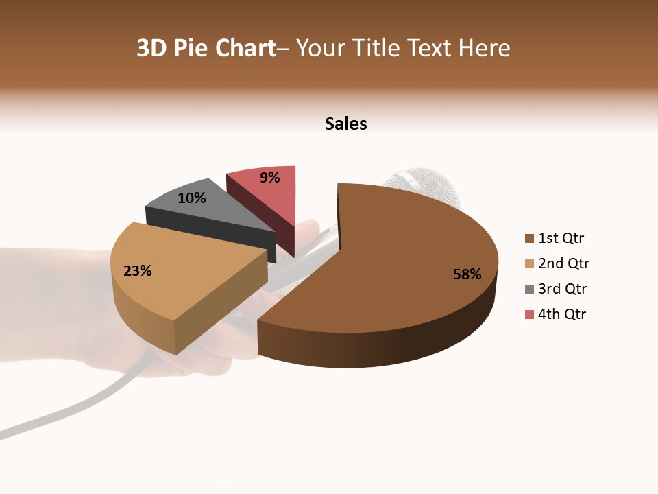 Microphone In Hand PowerPoint Template