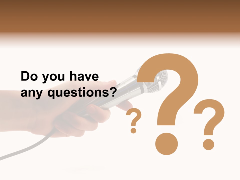 Microphone In Hand PowerPoint Template