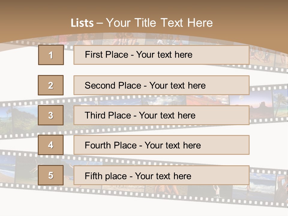 Story Of A Family Vacation Told Through Their 35Mm Film Negatives PowerPoint Template