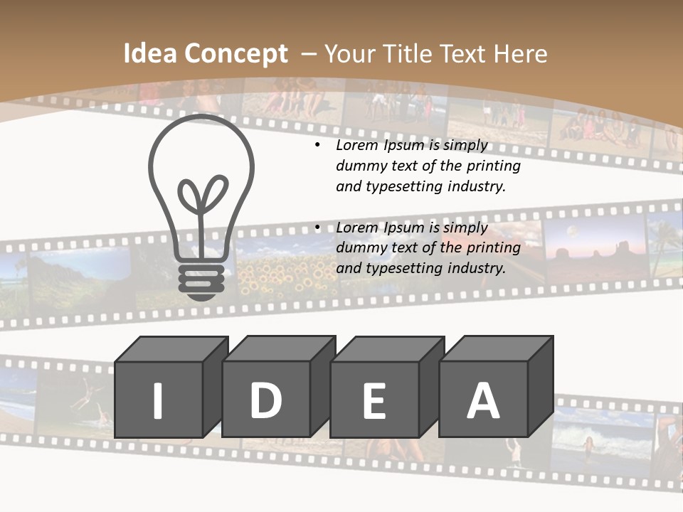 Story Of A Family Vacation Told Through Their 35Mm Film Negatives PowerPoint Template