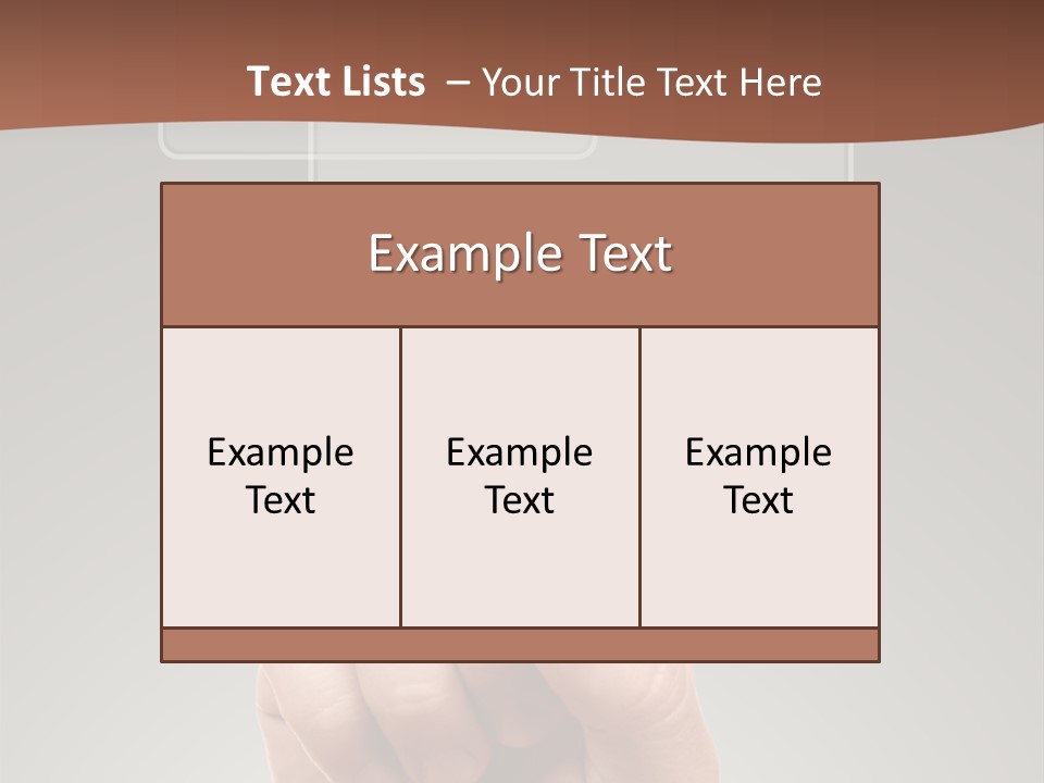 The Hand Pressing One Of The Buttons On Grey Background PowerPoint Template