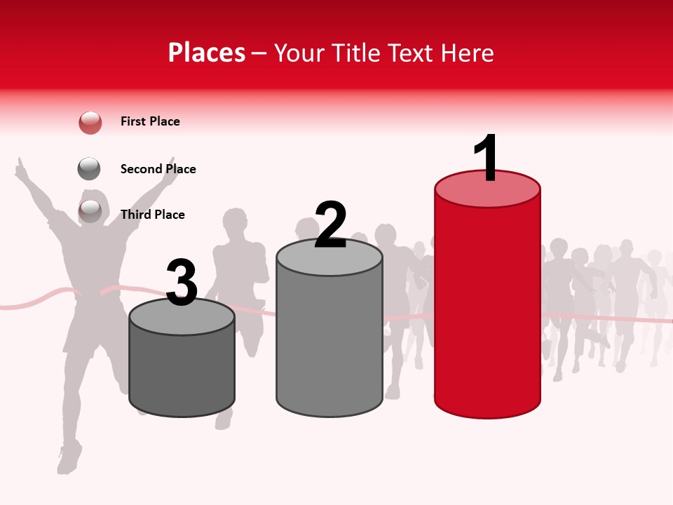 Editable Vector Illustration Of The Winner Of A Race With All Figures As Separate Objects Stock Vector Illustration: PowerPoint Template
