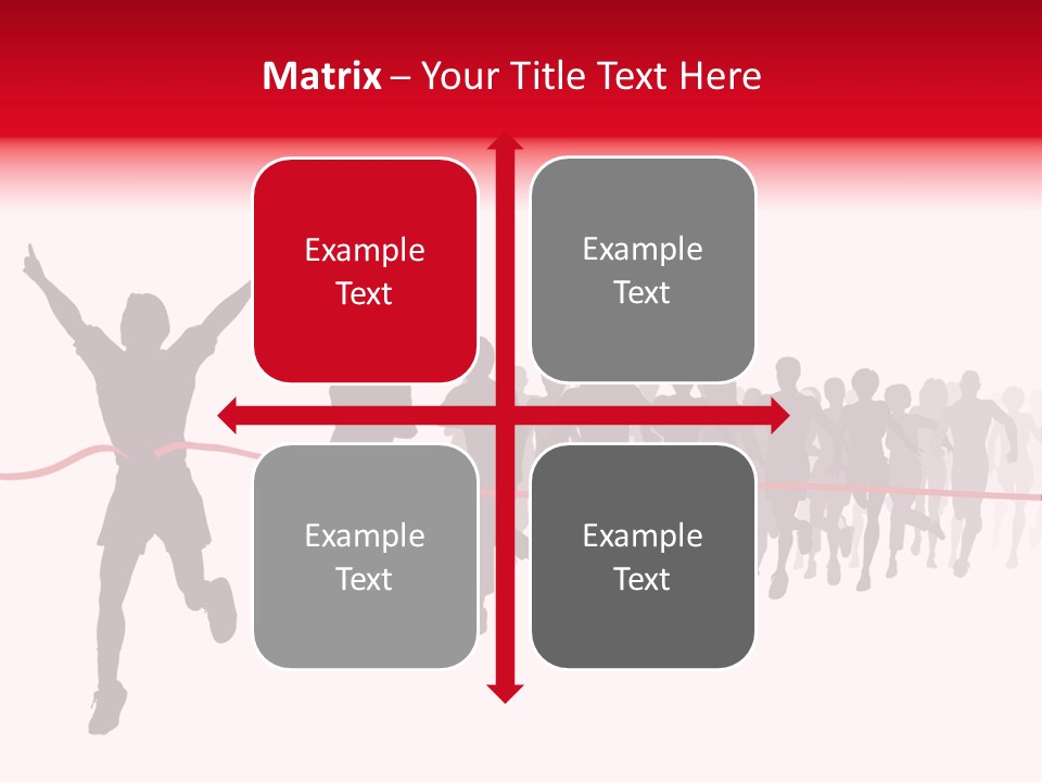 Editable Vector Illustration Of The Winner Of A Race With All Figures As Separate Objects Stock Vector Illustration: PowerPoint Template