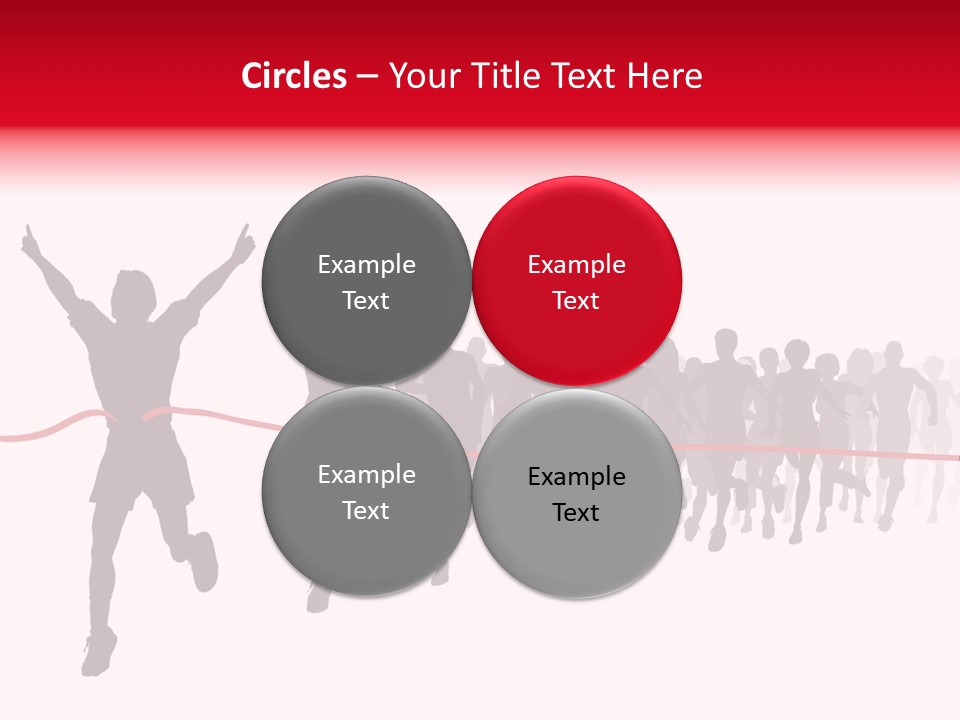 Editable Vector Illustration Of The Winner Of A Race With All Figures As Separate Objects Stock Vector Illustration: PowerPoint Template