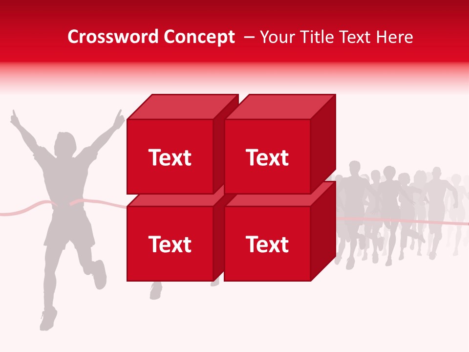 Editable Vector Illustration Of The Winner Of A Race With All Figures As Separate Objects Stock Vector Illustration: PowerPoint Template