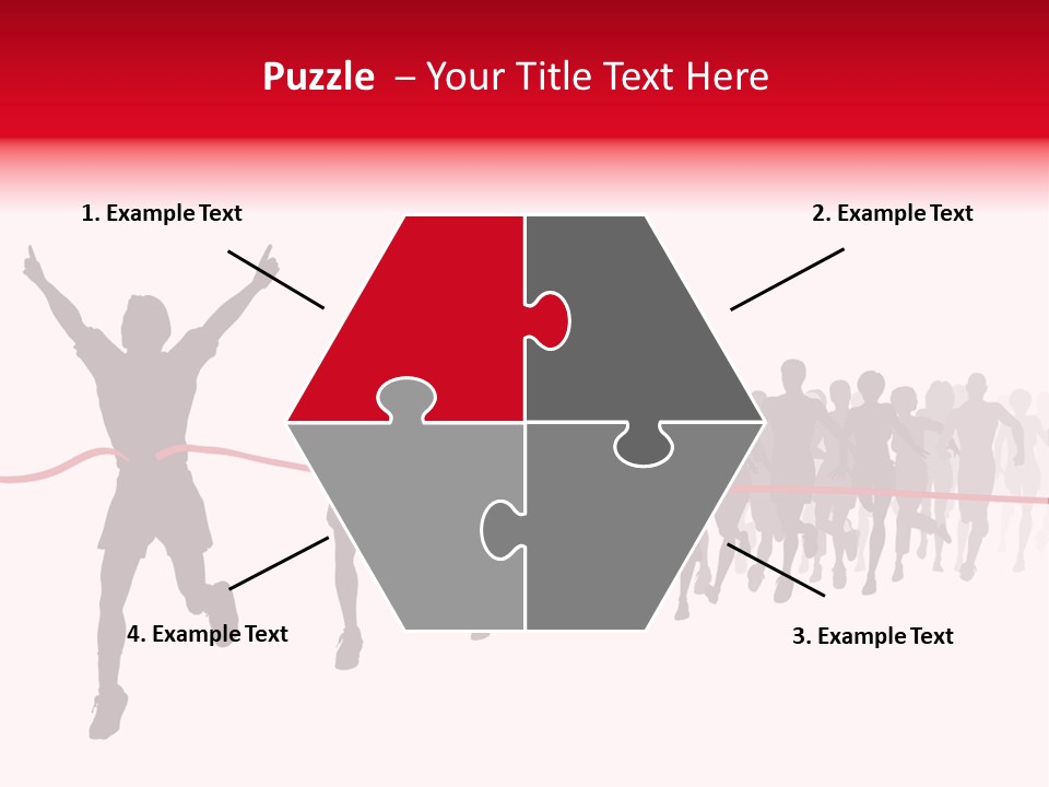 Editable Vector Illustration Of The Winner Of A Race With All Figures As Separate Objects Stock Vector Illustration: PowerPoint Template