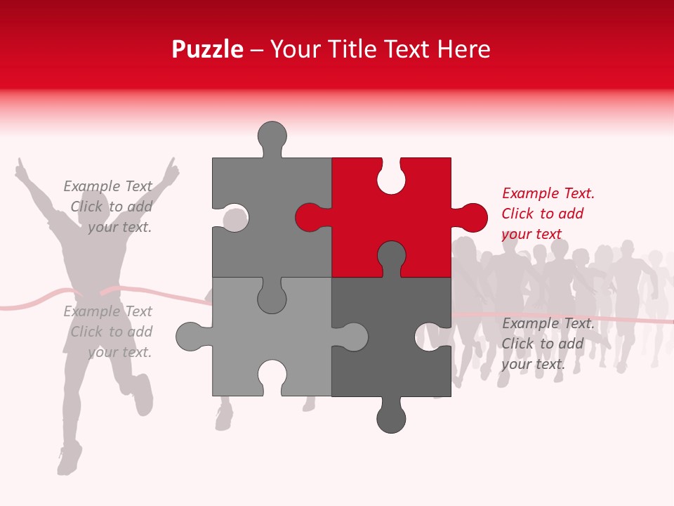 Editable Vector Illustration Of The Winner Of A Race With All Figures As Separate Objects Stock Vector Illustration: PowerPoint Template