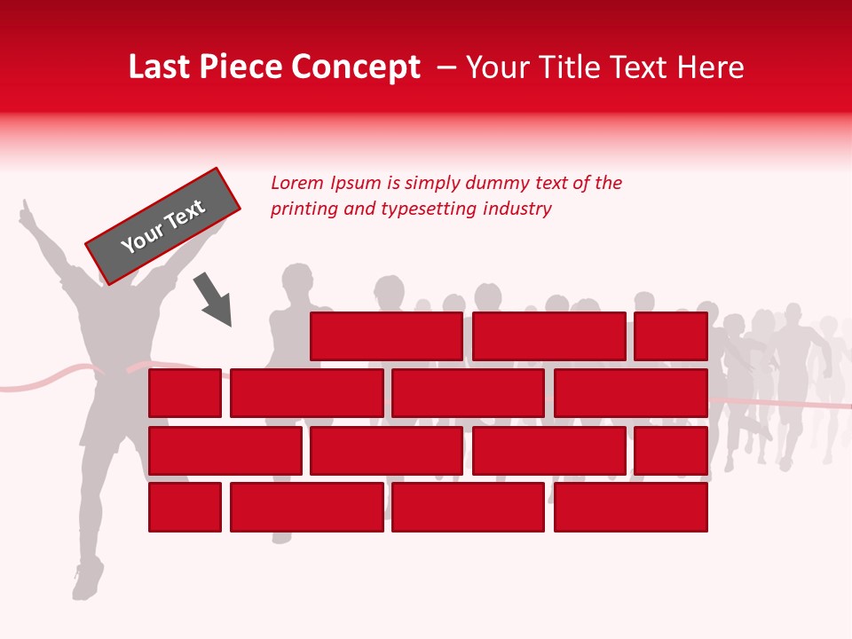 Editable Vector Illustration Of The Winner Of A Race With All Figures As Separate Objects Stock Vector Illustration: PowerPoint Template