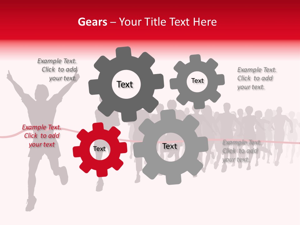 Editable Vector Illustration Of The Winner Of A Race With All Figures As Separate Objects Stock Vector Illustration: PowerPoint Template