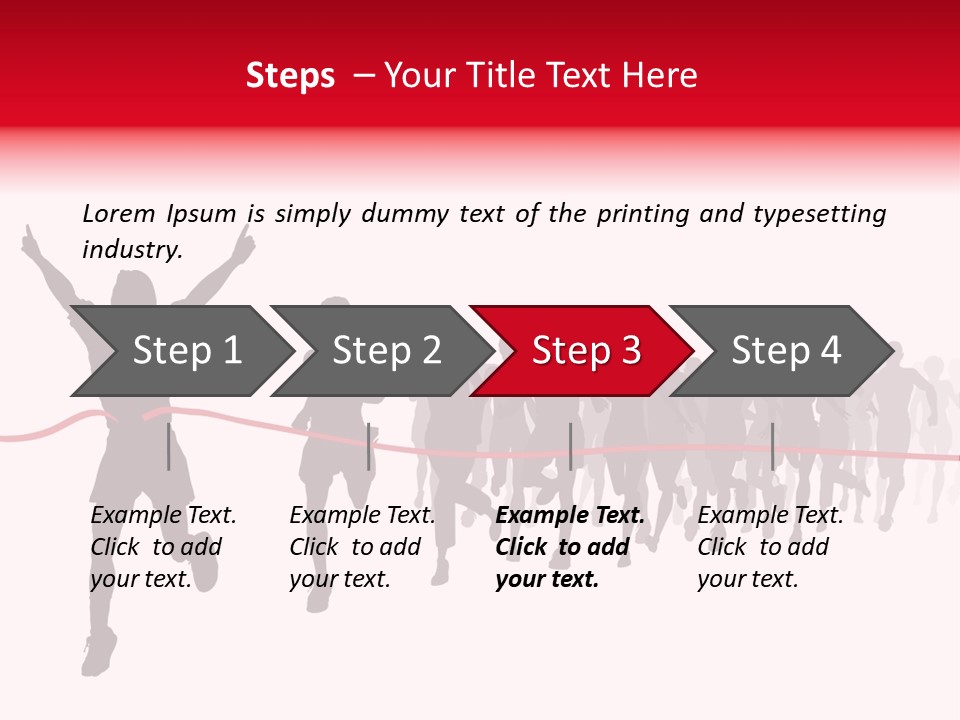 Editable Vector Illustration Of The Winner Of A Race With All Figures As Separate Objects Stock Vector Illustration: PowerPoint Template