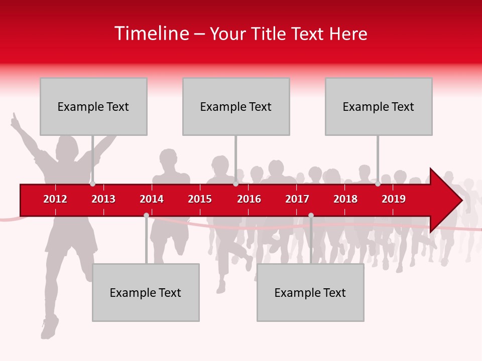 Editable Vector Illustration Of The Winner Of A Race With All Figures As Separate Objects Stock Vector Illustration: PowerPoint Template