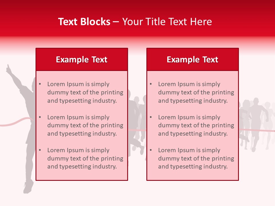 Editable Vector Illustration Of The Winner Of A Race With All Figures As Separate Objects Stock Vector Illustration: PowerPoint Template