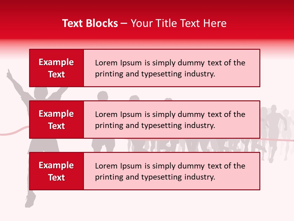 Editable Vector Illustration Of The Winner Of A Race With All Figures As Separate Objects Stock Vector Illustration: PowerPoint Template