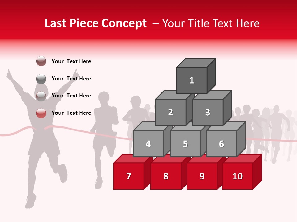 Editable Vector Illustration Of The Winner Of A Race With All Figures As Separate Objects Stock Vector Illustration: PowerPoint Template