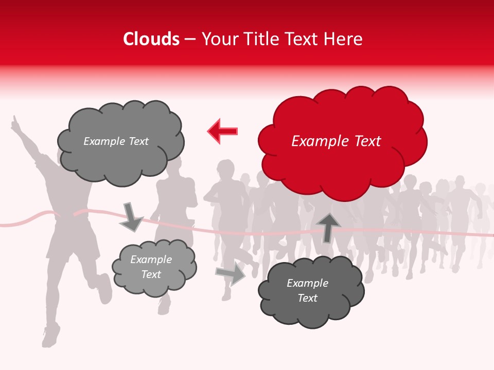 Editable Vector Illustration Of The Winner Of A Race With All Figures As Separate Objects Stock Vector Illustration: PowerPoint Template