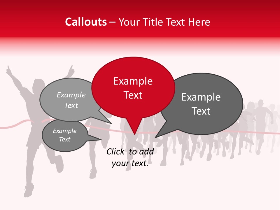 Editable Vector Illustration Of The Winner Of A Race With All Figures As Separate Objects Stock Vector Illustration: PowerPoint Template